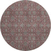 Piper Looms Mayfield Floral AMF702 Merlot Machine Washable Area Rug Round Main Image
