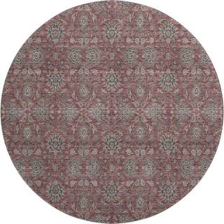Piper Looms Mayfield Floral AMF702 Merlot Machine Washable Area Rug Round Main Image