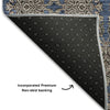 Piper Looms Mayfield Floral AMF702 Navy Machine Washable Area Rug Backing Image