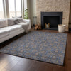 Piper Looms Mayfield Floral AMF702 Navy Machine Washable Area Rug Lifestyle Image Feature