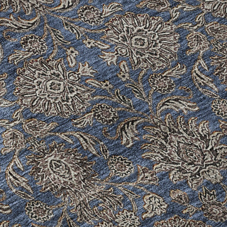 Piper Looms Mayfield Floral AMF702 Navy Machine Washable Area Rug Swatch Image