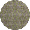 Piper Looms Mayfield Floral AMF702 Olive Machine Washable Area Rug Round Main Image