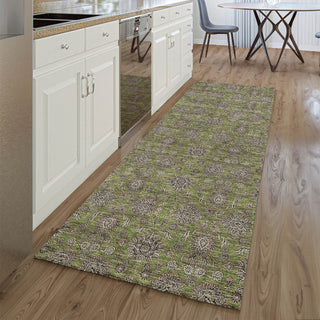 Piper Looms Mayfield Floral AMF702 Olive Machine Washable Area Rug Runner Lifestyle Image Feature