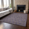 Piper Looms Mayfield Floral AMF702 Purple Machine Washable Area Rug Lifestyle Image Feature