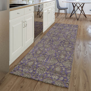 Piper Looms Mayfield Floral AMF702 Purple Machine Washable Area Rug Runner Lifestyle Image Feature