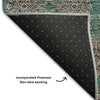 Piper Looms Mayfield Floral AMF702 Teal Machine Washable Area Rug Backing Image