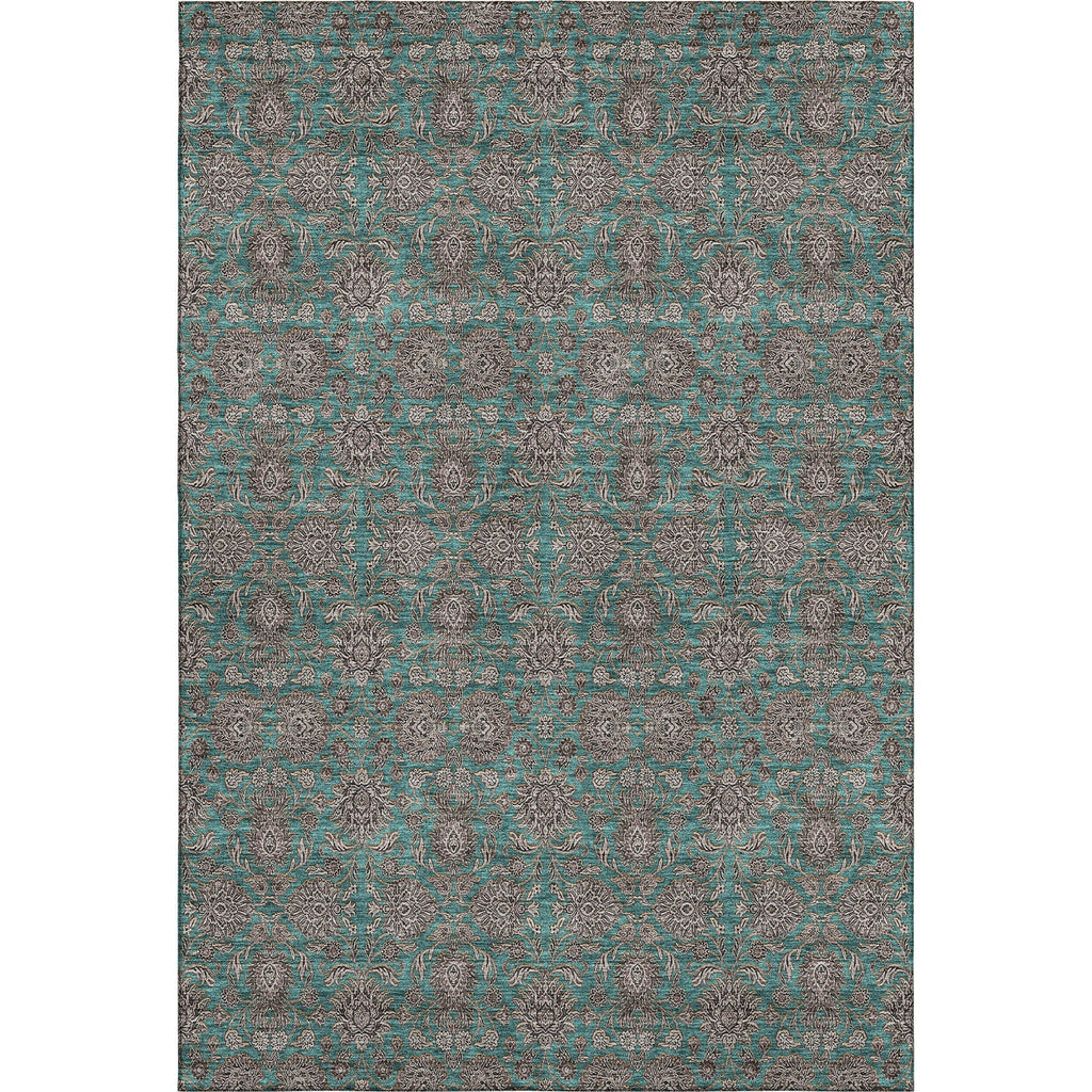 Piper Looms Mayfield Floral AMF702 Teal Machine Washable Area Rug main image