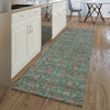 Piper Looms Mayfield Floral AMF702 Teal Machine Washable Area Rug Runner Lifestyle Image Feature