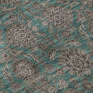 Piper Looms Mayfield Floral AMF702 Teal Machine Washable Area Rug Swatch Image