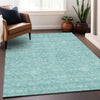 Piper Looms Mayfield Floral AMF703 Aqua Machine Washable Area Rug Lifestyle Image Feature
