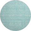 Piper Looms Mayfield Floral AMF703 Aqua Machine Washable Area Rug Round Main Image