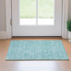 Piper Looms Mayfield Floral AMF703 Aqua Machine Washable Area Rug Scatter Lifestyle Image Feature