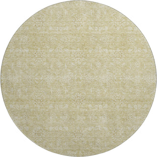 Piper Looms Mayfield Floral AMF703 Beige Machine Washable Area Rug Round Main Image