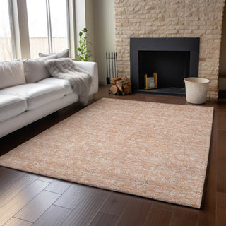Piper Looms Mayfield Floral AMF703 Coral Machine Washable Area Rug Lifestyle Image Feature