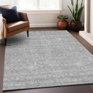 Piper Looms Mayfield Floral AMF703 Gray Machine Washable Area Rug Lifestyle Image Feature