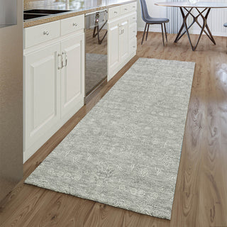 Piper Looms Mayfield Floral AMF703 Gray Machine Washable Area Rug Runner Lifestyle Image Feature