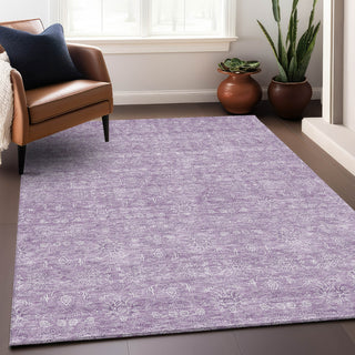 Piper Looms Mayfield Floral AMF703 Lavender Machine Washable Area Rug Lifestyle Image Feature