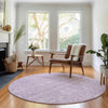Piper Looms Mayfield Floral AMF703 Lavender Machine Washable Area Rug Round Lifestyle Image Feature