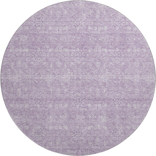 Piper Looms Mayfield Floral AMF703 Lavender Machine Washable Area Rug Round Main Image