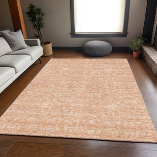 Piper Looms Mayfield Floral AMF703 Peach Machine Washable Area Rug Lifestyle Image Feature