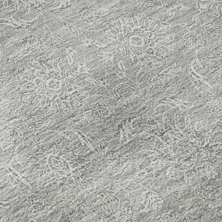 Piper Looms Mayfield Floral AMF703 Silver Machine Washable Area Rug Swatch Image