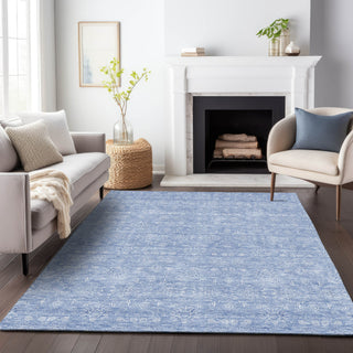 Piper Looms Mayfield Floral AMF703 Sky Machine Washable Area Rug Lifestyle Image Feature