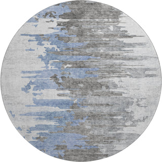 Piper Looms Mayfield Modern AMF704 Blue Machine Washable Area Rug Round Main Image
