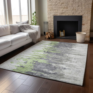 Piper Looms Mayfield Modern AMF704 Green Machine Washable Area Rug Lifestyle Image Feature