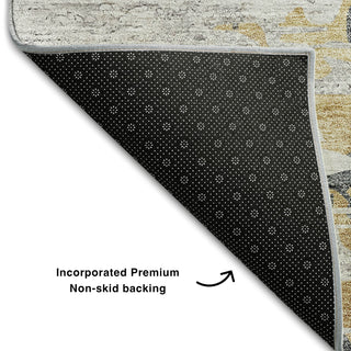 Piper Looms Mayfield Modern AMF704 Ivory Machine Washable Area Rug Backing Image