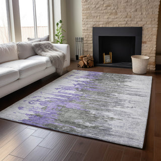 Piper Looms Mayfield Modern AMF704 Purple Machine Washable Area Rug Lifestyle Image Feature