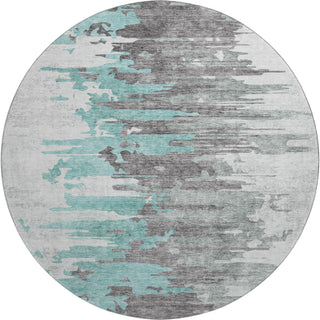 Piper Looms Mayfield Modern AMF704 Teal Machine Washable Area Rug Round Main Image