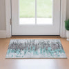 Piper Looms Mayfield Modern AMF704 Teal Machine Washable Area Rug Scatter Lifestyle Image Feature