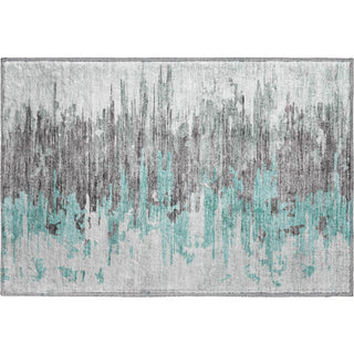 Piper Looms Mayfield Modern AMF704 Teal Machine Washable Area Rug Scatter Main Image