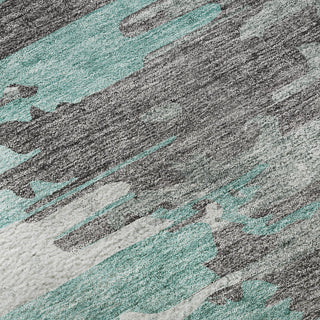 Piper Looms Mayfield Modern AMF704 Teal Machine Washable Area Rug Swatch Image