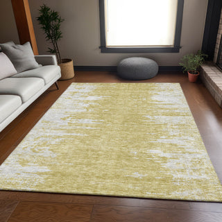 Piper Looms Mayfield Modern AMF705 Gold Machine Washable Area Rug Lifestyle Image Feature