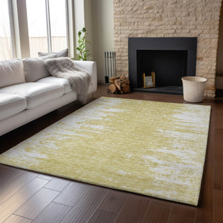 Piper Looms Mayfield Modern AMF705 Gold Machine Washable Area Rug Lifestyle Image Feature