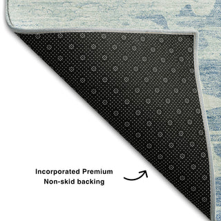 Piper Looms Mayfield Modern AMF705 Sky Machine Washable Area Rug Backing Image
