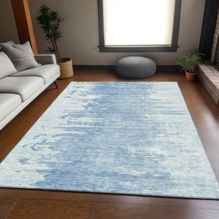 Piper Looms Mayfield Modern AMF705 Sky Machine Washable Area Rug Lifestyle Image Feature