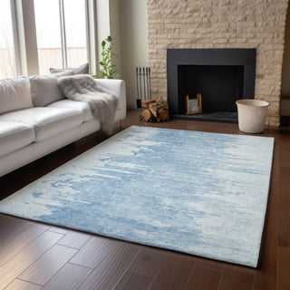 Piper Looms Mayfield Modern AMF705 Sky Machine Washable Area Rug Lifestyle Image Feature