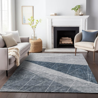 Piper Looms Mayfield Modern AMF706 Charcoal Machine Washable Area Rug Lifestyle Image Feature