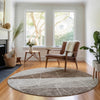 Piper Looms Mayfield Modern AMF706 Gray Machine Washable Area Rug Round Lifestyle Image Feature