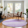 Piper Looms Mayfield Modern AMF706 Lavender Machine Washable Area Rug Round Lifestyle Image Feature