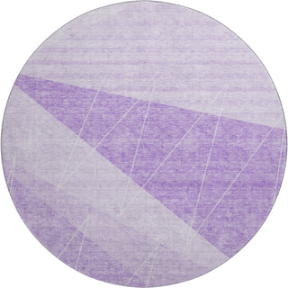 Piper Looms Mayfield Modern AMF706 Lavender Machine Washable Area Rug Round Main Image