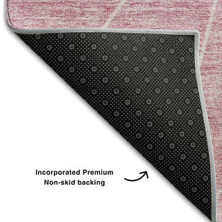 Piper Looms Mayfield Modern AMF706 Pink Machine Washable Area Rug Backing Image