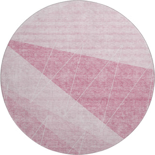 Piper Looms Mayfield Modern AMF706 Pink Machine Washable Area Rug Round Main Image