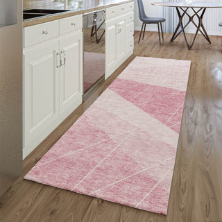 Piper Looms Mayfield Modern AMF706 Pink Machine Washable Area Rug Runner Lifestyle Image Feature