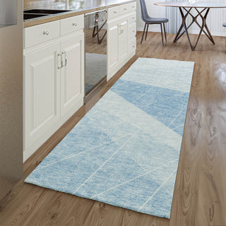 Piper Looms Mayfield Modern AMF706 Sky Machine Washable Area Rug Runner Lifestyle Image Feature