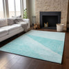 Piper Looms Mayfield Modern AMF706 Teal Machine Washable Area Rug Lifestyle Image Feature