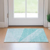 Piper Looms Mayfield Modern AMF706 Teal Machine Washable Area Rug Scatter Lifestyle Image Feature