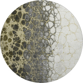 Piper Looms Mayfield Abstract AMF707 Beige Machine Washable Area Rug Round Main Image